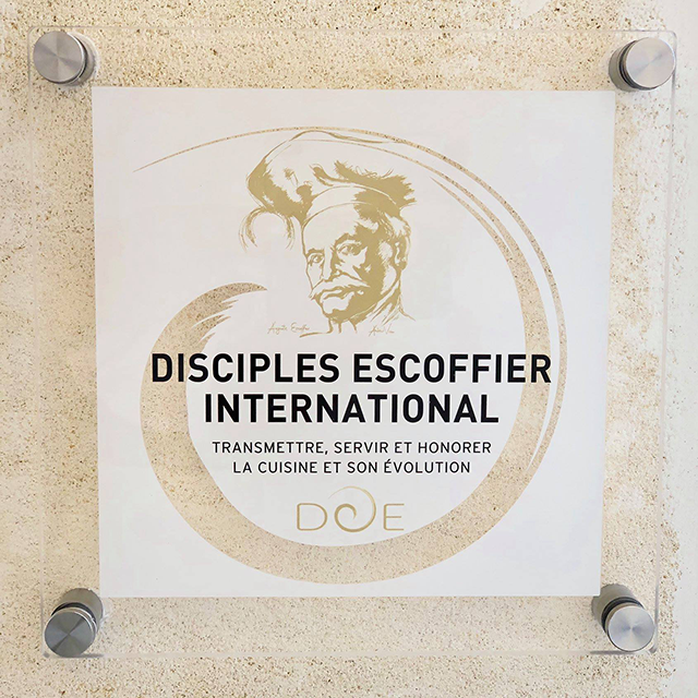 Plaque pexiglass Disciples d'Escoffier